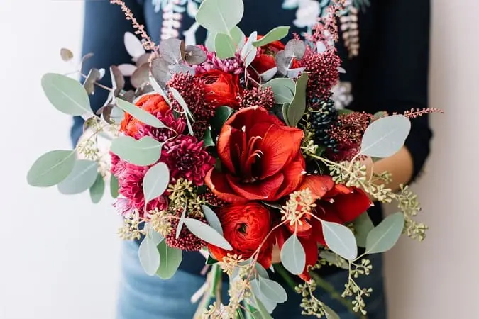 Red Flowers bunches