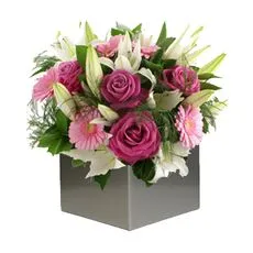 Rose, Gerbera And Lily Arrangement