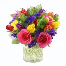 Bright Bunch With Vase