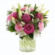 Rose, Gerbera and Lilies Bunch