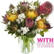 Natives Flowers With A Vase