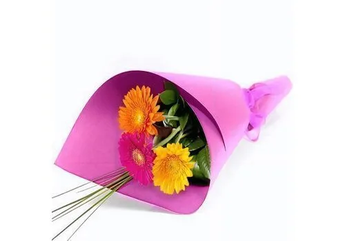 3 Wrapped Gerberas