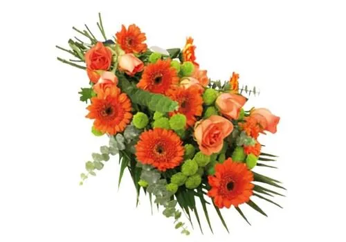 Orange Flower Funeral Sheath