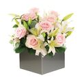 Pastel Pink Lilies & Roses Arrangement
