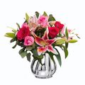 VIP Pink Rose And Lily Bunch