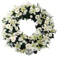 White Funeral Wreath