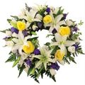 Wreath With White & Purple Tones