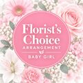 Fresh flowers for the arrival of a new baby girl and set in to a box