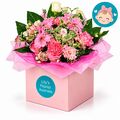 Flowers in a box for new baby girl