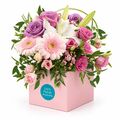 A stunning mix of fresh pastel blooms set in a box for ease of care