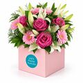 Roses, gerberas and beautiful lilies all set in a stunning box