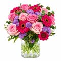 Stunning roses and gerberas in a bunch