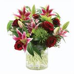Red Ruby Christmas Flowers Bunch
