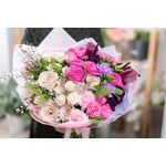 mixed coloured flowers