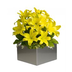Yellow Lily Arrangement