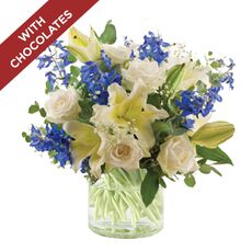 Blue Mist Bunch With Free Chocolates