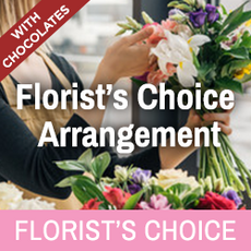 Florist's Choice Arrangement With Chocolates