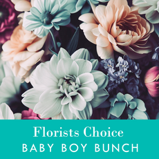 Florists Choice Baby Boy Bunch