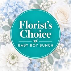 Flower chosen by the florist for a new baby boy