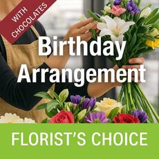 Florist's Choice Birthday Bunch With Chocolates