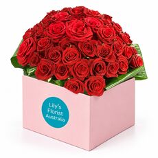 The ultimate in luxury. 36 red roses set in a box sure to impress