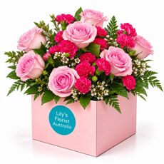 Pink roses and carnations are a favourite