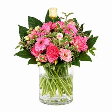 Stunning bunch of mixed pink flowers