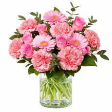 Pink roses and carnations