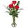 3 Red Roses In a Vase