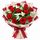 12 fresh red roses in a bunch