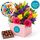 The ultimate birthday package with mixed bright bunch in a box and balloon and chocolates