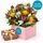 One of the most popular arrangements Native Australia flowers with a box of chocolates