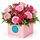 Pink roses and carnations are a favourite