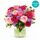 Our favourite flowers roses and gerberas set in a lovely keepsake vase