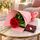 Single red rose with box of chocolates
