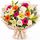 bright mixed fresh blooms oranges and pinks and creams