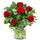 6 stunning red roses in a bunch