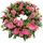 wreath for a funeral with pink flowers
