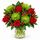 Red mix of flowers in a bunch