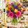 bright bunch with a bottle of white wine