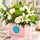 gorgeous white mixed flowers in a box