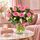 Pastel roses in a bunch