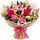 pink assorted roses and oriental lily