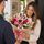 pink rose bunch with oriental lily