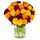 rose fiire in a wrapped bunch