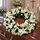 White wreath for a coffin for front of church