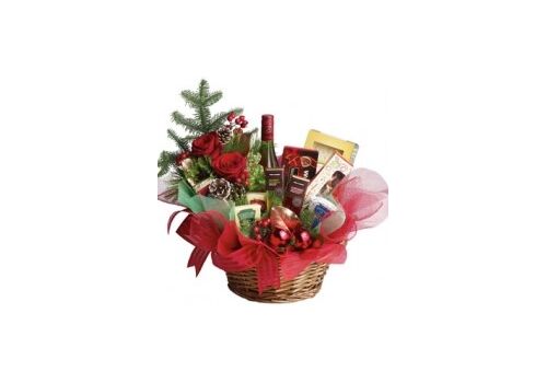 Ultimate Christmas Basket Flowers