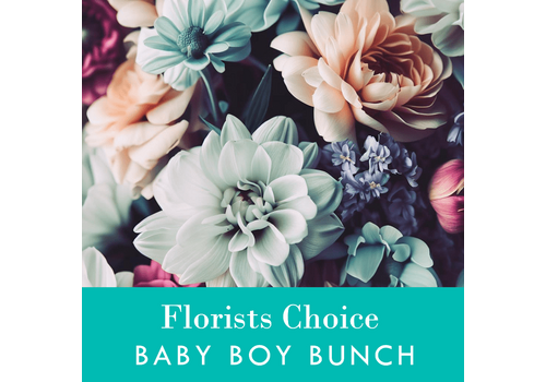 Florists Choice Baby Boy Bunch