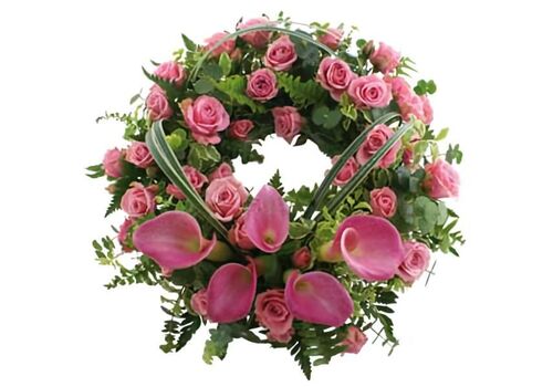 Wreath With Pink Tones