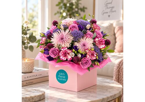 Purple and lilac blooms set in beautiful